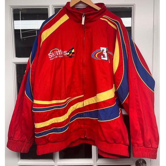 Vintage Skittles Racing Team Jacket Ernie Irvan #36 Track Gear Size XXL - Picture 1 of 16